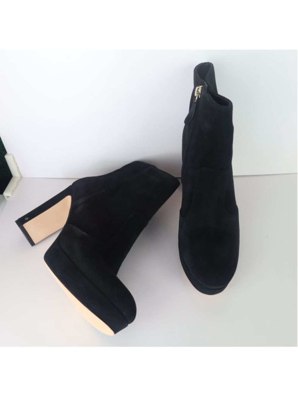 Kate Spade NY Barrett Suede Heel Boots Black 10 - Picture 11 of 16
